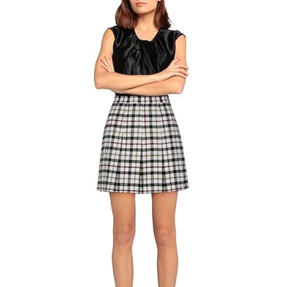 M Missoni Pleated Wool Mini Skirt